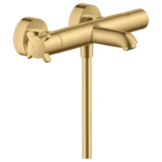 Axor Citterio E Термостат для ванны c вентилем, излив 17,7 см, цвет: шлифованное золото 36140250