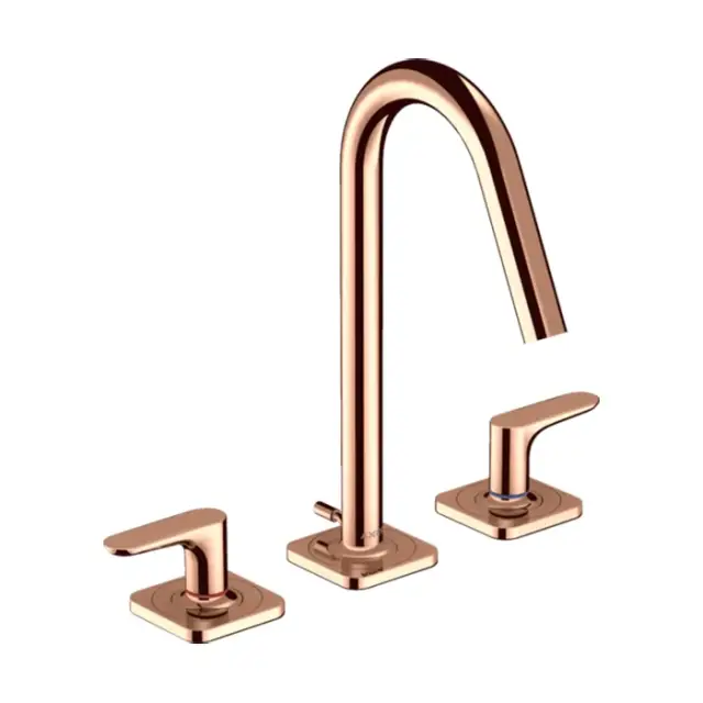 Axor Citterio M Смеситель для раковины на 3 отверстия с д/к, цвет: полированное розовое золото 34133300