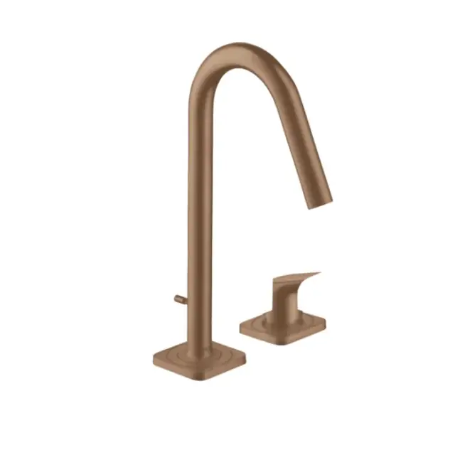 Axor Citterio M Смеситель для раковины высокий на 2 отверстия с д/к, цвет: шлиф. розовое золото 34132310