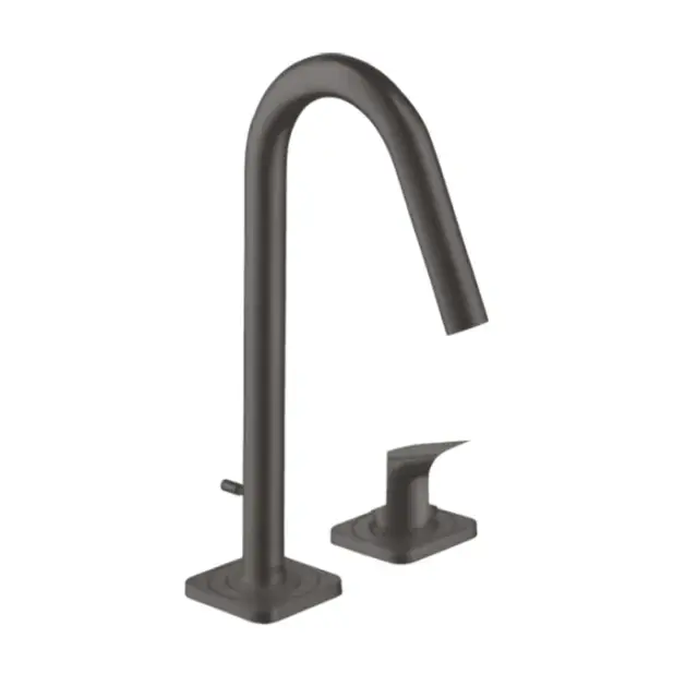 Axor Citterio M Смеситель для раковины высокий на 2 отверстия с д/к, цвет: шлифованный черный хром 34132340