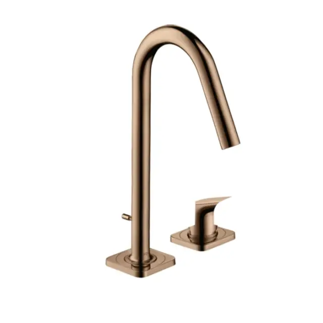 Axor Citterio M Смеситель для раковины высокий на 2 отверстия с д/к, цвет: полиров. розовое золото 34132300