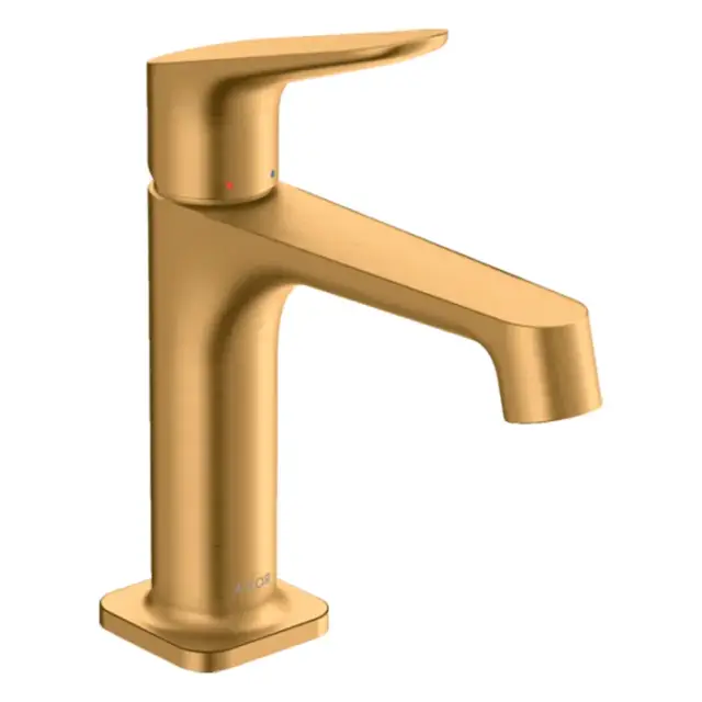 Axor Citterio M Смеситель для раковины на 1 отверстие с донным клапаном, цвет: шлифованное золото 34017250