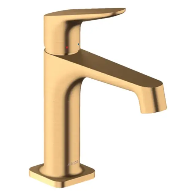 Axor Citterio M Смеситель для раковины на 1 отверстие с донным клапаном, цвет: шлифованная латунь 34010950