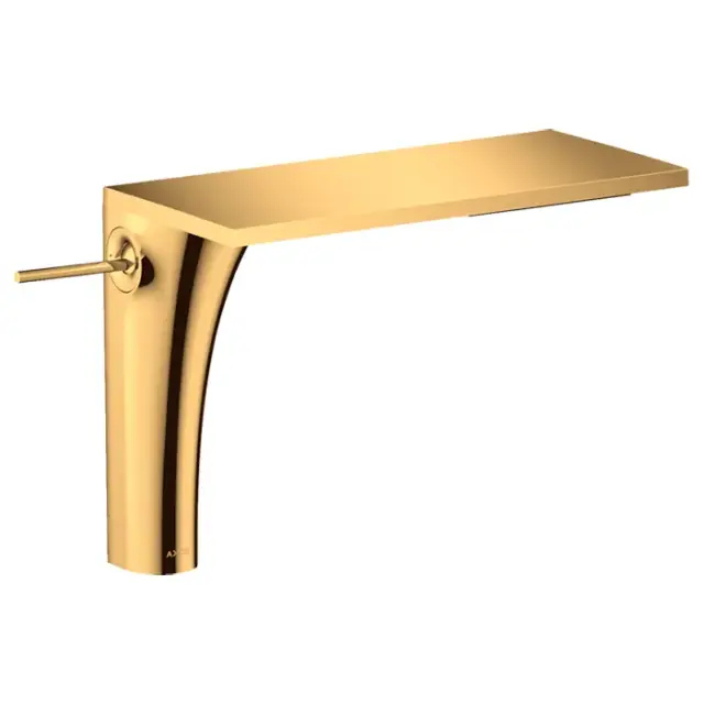 Axor Massaud Смеситель для раковины высокий с донным клап. на 1 отверстие, цвет: полированное золото 18020990