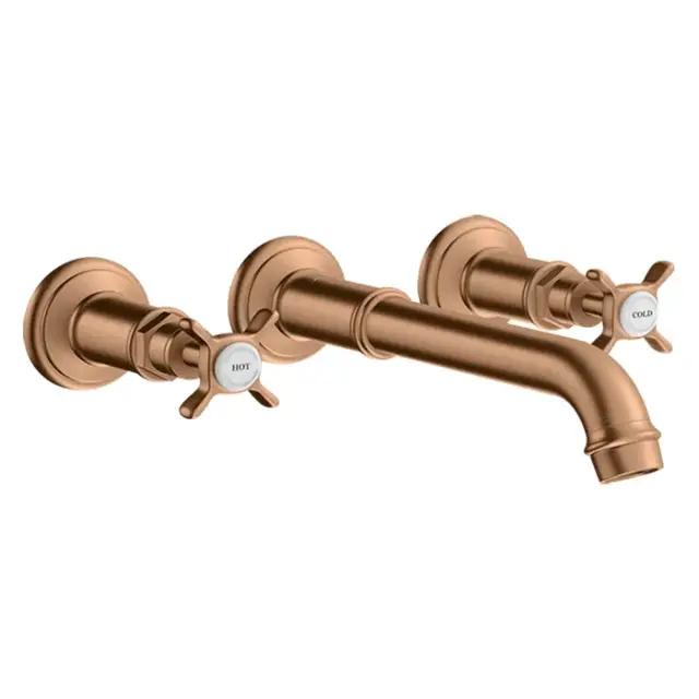 Axor Montreux Смеситель для раковины встраиваемый внеш. часть, с дон. клап., цвет: шлифован. бронза 16532140