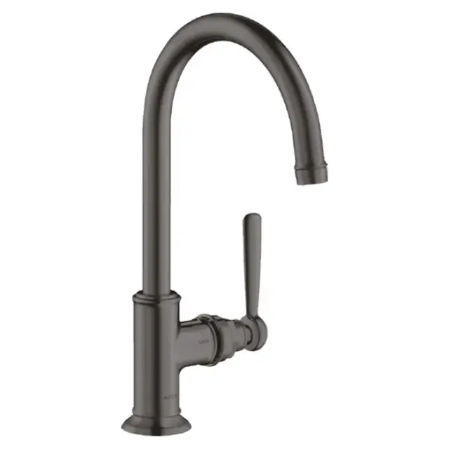 Axor Montreux Смеситель для раковины высокий на 1 отверстие с дон. клап., цвет: шлифов. черный хром 16518340