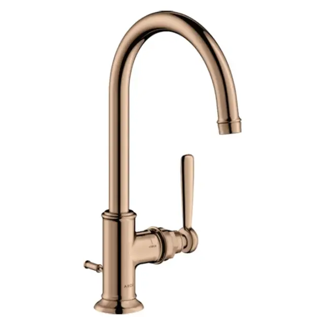 Axor Montreux Смеситель для раковины высокий на 1 отверстие с д/к, цвет: полированное розовое золото 16517300