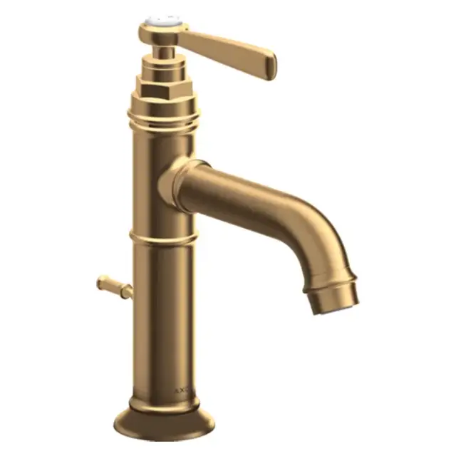 Axor Montreux Смеситель для раковины на 1 отверстие с донным клапаном, цвет: шлифованная латунь 16515950