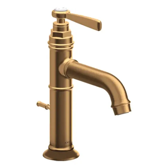 Axor Montreux Смеситель для раковины на 1 отверстие с донным клапаном, цвет: шлифованное золото 16515250