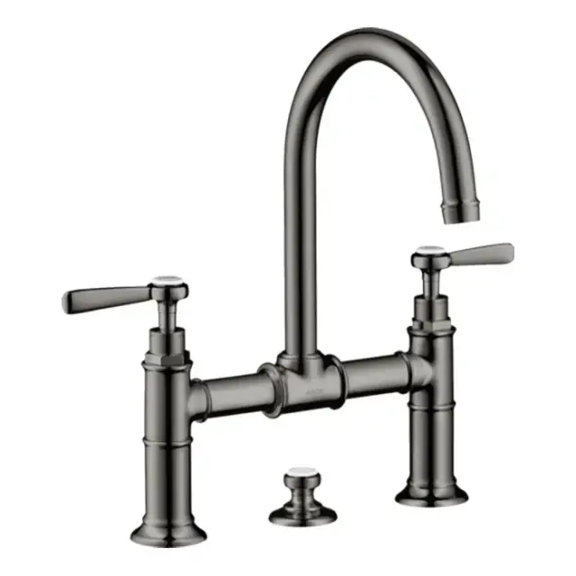 Axor Montreux Смеситель для раковины на 3 отверстие с донным клап., цвет: полированный черный хром 16511330