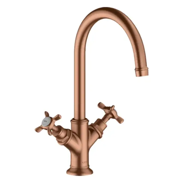 Axor Montreux Смеситель для раковины на 1 отверстие с донным клап., цвет: шлифованное розовое золото 16506310