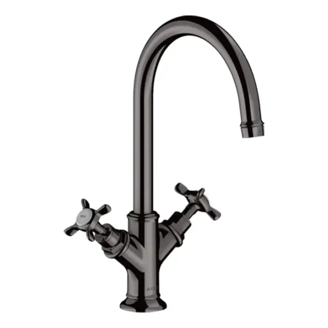 Axor Montreux Смеситель для раковины на 1 отверстие с донным клапаном, цвет: полирован. черный хром 16506330