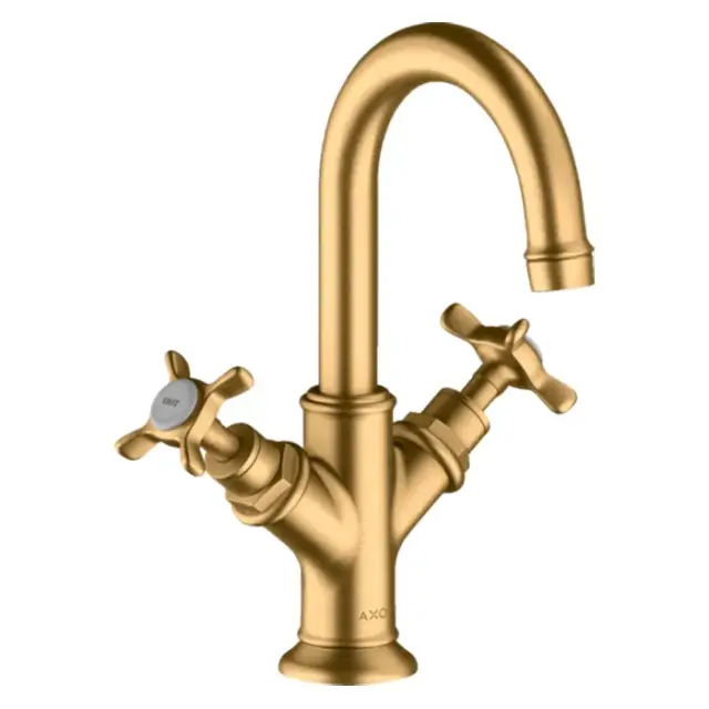 Axor Montreux Смеситель для раковины на 1 отверстие с донным клапаном, цвет: шлифованная латунь 16505950