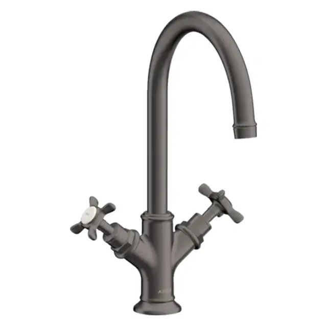 Axor Montreux Смеситель для раковины на 1 отверстие с донным клап., цвет: шлифованный черный хром 16502340