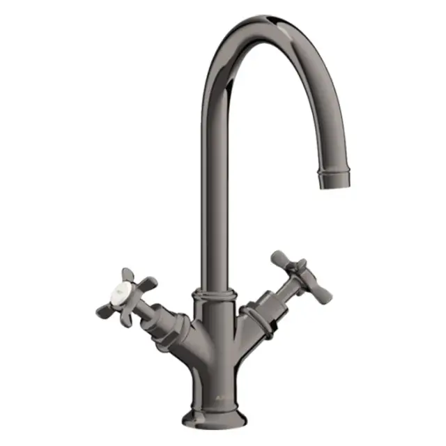 Axor Montreux Смеситель для раковины на 1 отверстие с донным клап., цвет: полированный черный хром 16502330