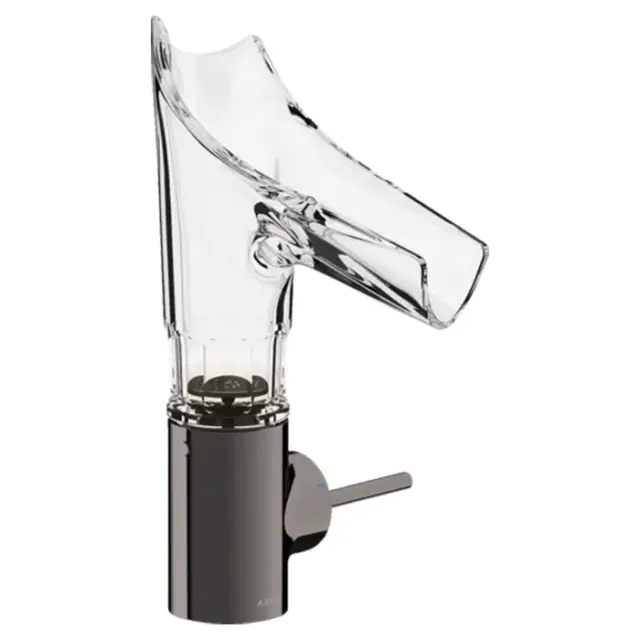 Axor Starck V Смеситель для раковины на 1 отверстие с донным клапаном, цвет: полирован. черный хром 12123330