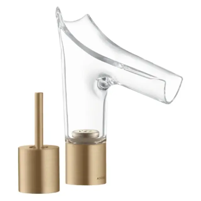 Axor Starck V Смеситель для раковины на 2 отверстия с донным клапаном, цвет: шлифованная бронза 12115140