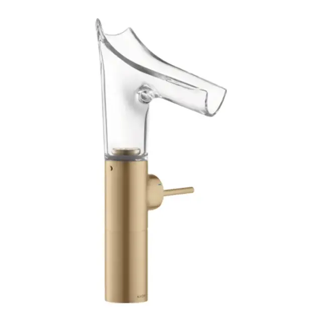 Axor Starck V Смеситель для раковины высокий на 1 отверстие с донным клап., цвет: шлифованная бронза 12114140