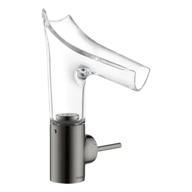 Axor Starck V Смеситель для раковины на 1 отверстие с донным клапаном, цвет: полирован. черный хром 12112330
