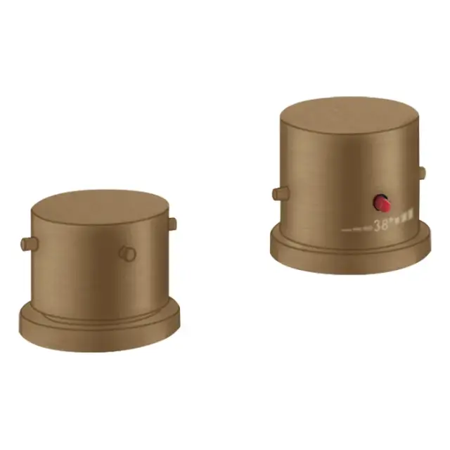 Axor Starck Термостат на борт ванны, с рукоятками zero, внешняя часть, цвет: шлифованная бронза 10480140