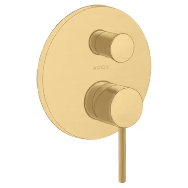 Axor Starck Смеситель для ванны встраиваемый на 2 потребителя, цвет: шлифованное золото 10418250