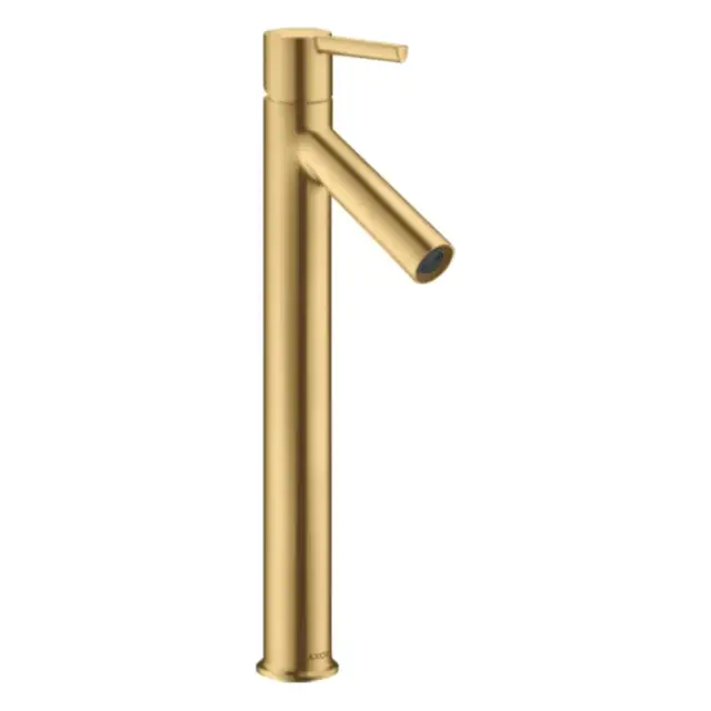 Axor Starck Смеситель для раковины высокий на 1 отверстие с донным клапаном, цвет: шлифован. золото 10103250