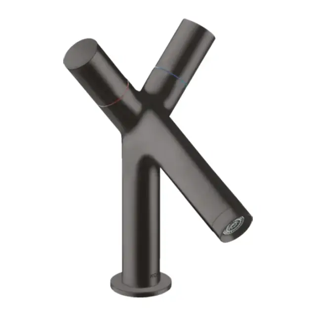 Axor Starck Смеситель для раковины на 1 отверстие с донным клапаном, цвет: шлифованный черный хром 10030340