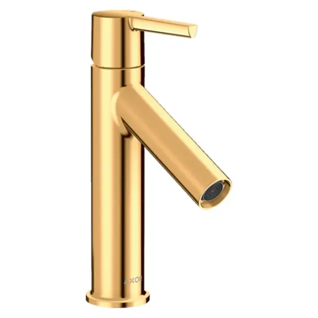 Axor Starck Смеситель для раковины на 1 отверстие с донным клапаном, цвет: полированное золото 10003990