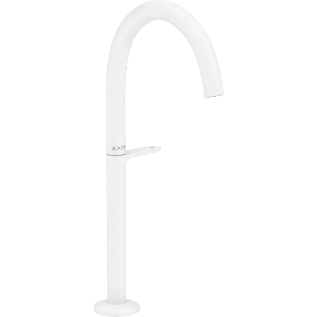 Axor One Смеситель для раковины высокий на 1 отверстие с донным клапаном, цвет: матовый белый 48030700