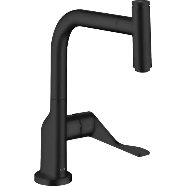 Axor Citterio Смеситель для кухни с выдвижным изливом, однорычажный, цвет: матовый черный 39861670