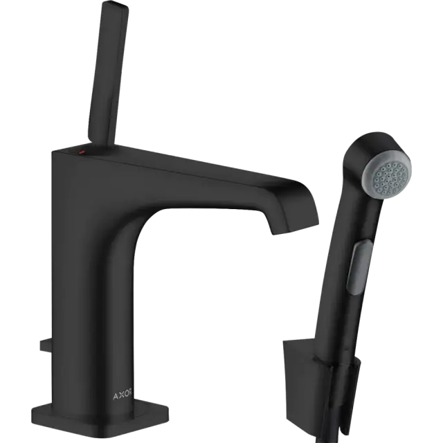 Axor Citterio E Смеситель для раковины на 1 отверстие с донным клапаном, цвет: матовый черный 36130670