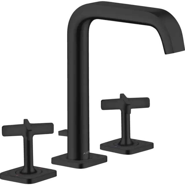 Axor Citterio E Смеситель для раковины на 3 отверстия с донным клапаном, цвет: матовый черный 36108670