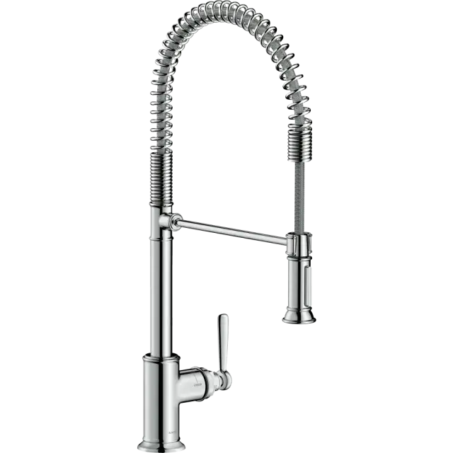 Axor Montreux Смеситель для кухни с гибким изливом, однорычажный, 2 типа струи, цвет: нерж. сталь 16585800