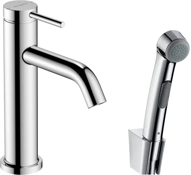 Hansgrohe Tecturis S Смеситель для раковины однорычажный с гигиеническим душем, цвет: хром 73211000
