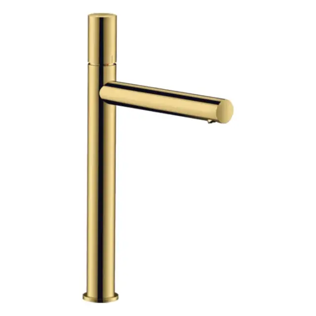 Axor Uno Смеситель для раковины высокий с донным клапаном на 1 отверстие, цвет: полированное золото 45004990