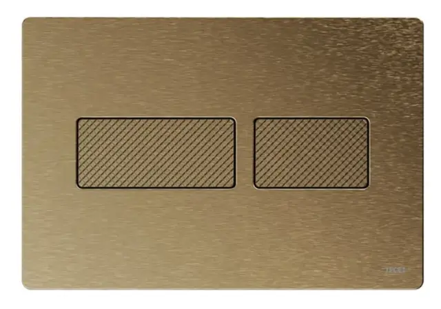 Tece Solid Панель смыва с двумя клавишами, с текстурой ромб, 15x22 см, цвет: бронза брашированная 9240435