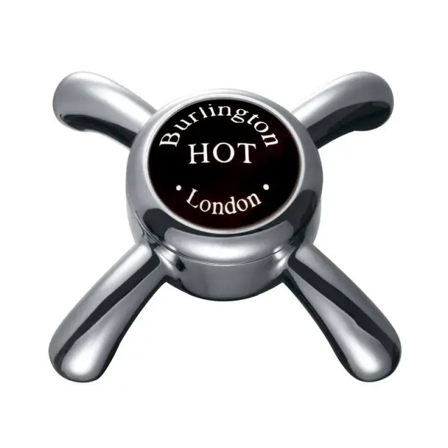 Burlington Anglisey Вентиль для смесителя, одинарный, цвет: хром/черный глянцевый V2 BLA