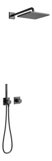 Keuco Ixmo Душевой комплект с термостатом на 2 потребителя, цвет: черный матовый 59602 370002