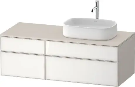 Duravit Zencha Тумба 130x55x44,2h см, цвет: белое стекло/cеро-коричн. супермат. ZE4827064830000