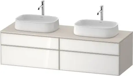 Duravit Zencha Тумба 160x55x44,2h см, цвет: белое стекло/cеро-коричн. супермат. ZE4825B64830000