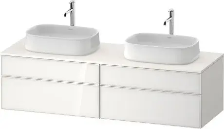 Duravit Zencha Тумба под рак. 160x55x44,2h см, цвет: белое стекло/белый супермат. ZE4825B64840000