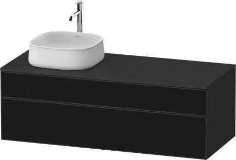 Duravit Zencha Тумба под рак. 130x55x44,2h см, цвет: черное стекло/графит супермат. ZE4822L63800000
