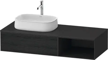 Duravit Zencha Тумба под раковину 130x55x28,1h см, цвет: дуб черный/графит супермат. ZE4818016800000
