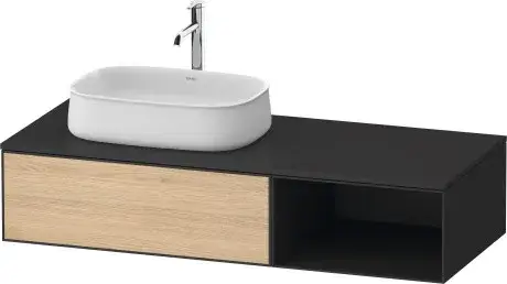 Duravit Zencha Тумба под раковину 130x55x28,1h см, цвет: дуб натур./графит супермат. ZE4818030800000