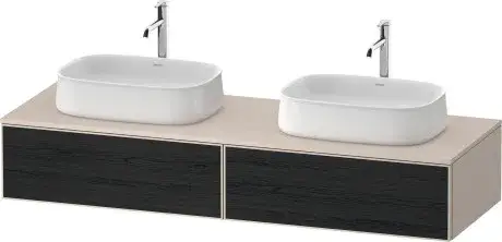 Duravit Zencha Тумба 160x55x28,1h см, цвет: дуб черный/серо-коричн. супермат. ZE4815B16830000
