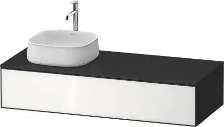 Duravit Zencha Тумба под рак. 130x55x28,1h см, цвет: белое стекло/графит супермат. ZE4812L64800000