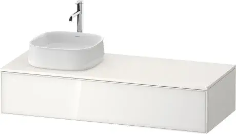 Duravit Zencha Тумба под рак. 130x55x28,1h см, цвет: белое стекло/белый супермат. ZE4812L64840000