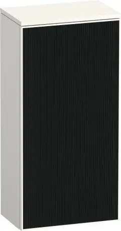 Duravit Zencha Шкаф подвесной 40х24х81,9h см, цвет: черное стекло/белый суперматовый ZE1350R63840000