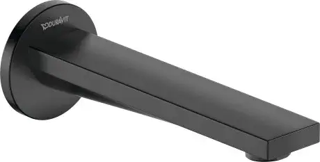 Duravit Tulum Излив для ванны настенный встраиваемый длиной 17,1 см, цвет: черный мат. TU5240010046