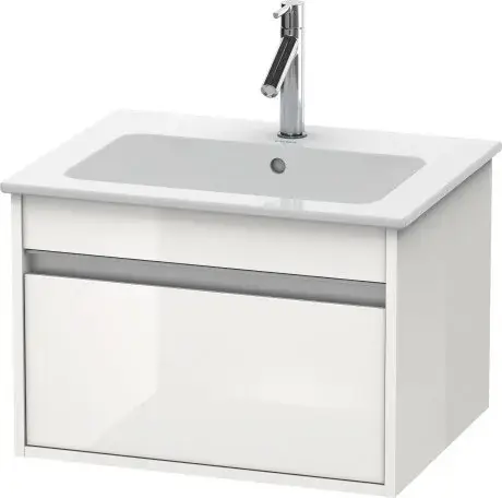 Duravit Ketho Тумба под раковину подвесная с 1-им ящ. 60x47,5x41h см, цвет: белый глянц. KT641802222